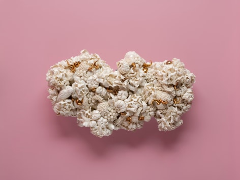 Where Beauty Decides to Appear, 2025, Porcelain, Handbuilt, 22k Gold Luster