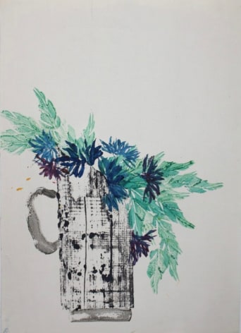 Untitled, Vase Series, Woodcut, monoprint&nbsp;on paper