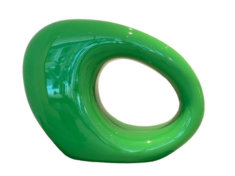 Apple Form, 2016, Green Enamel on Fiberglass