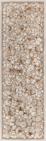 Blooming Twins-1, 2022, Porcelain, 18k Gold Decorated, 181 x 60 x&nbsp;10 cm / 71.3 x 23.6 x 3.9 in.