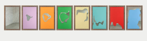 Color and Light, 2014, Juta, mirror, gilded wood