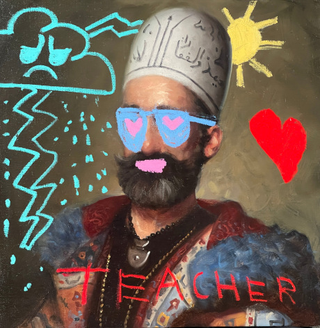TEACHER (SELF PORT.), 2023 &nbsp;, Oil on Linen &nbsp;