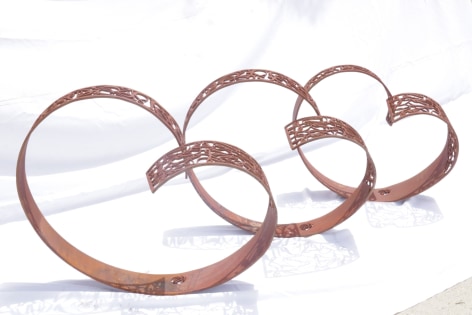 Heart (Heart), 2022&nbsp;, Mild steel with Arabic calligraphy&nbsp;