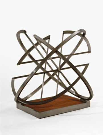 Untitled, 2023&nbsp;, Stainless Steel with Mahogany Base&nbsp;