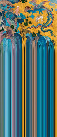 Zaal Seen by His Father in the Simorgh&#039;s Nets, 2023, Oil on Canvas