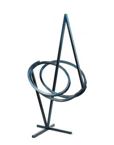 Parallels Ellipses Intersected by Acute Angles, 2016, Bronze with blue patina