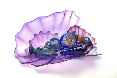 Dale Chihuly , Orchid and King's Blue Persian Set