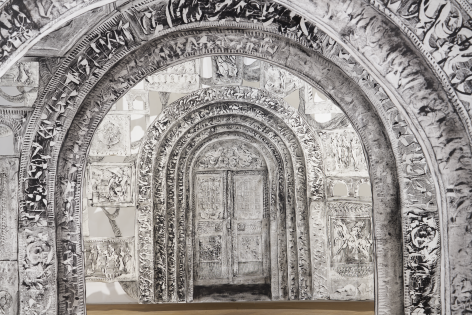 Memory Gates, 2021, Acrylic on cotton, hand-cut