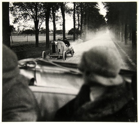 Jacques Henri Lartigue, The Lion Peugot racing car, Louis, Zissou, on the road back from Gaillon to Paris, Octover 6, 1912