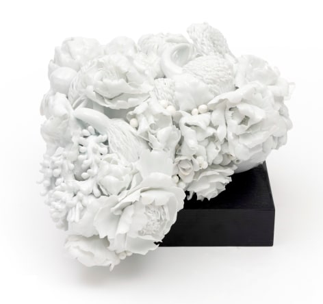 Frozen Bloom, Almost a Cloud, 2025, Porcelain, 1300 Degrees Gas Firing