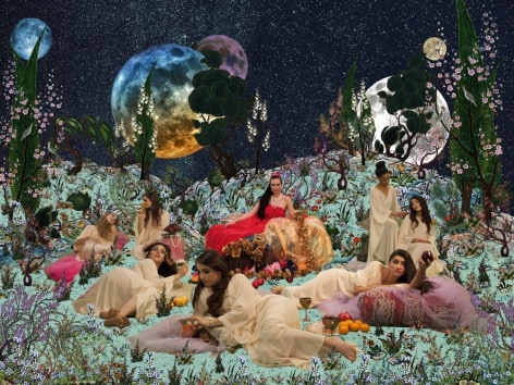 SHOJA AZARI&nbsp;, Banquette of Houries, (The King of Black), 2013