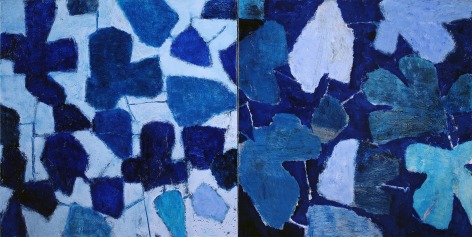 Fig Night Blue,&nbsp;2016, Oil and enamel on canvas