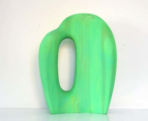 Father, Green paint over wood