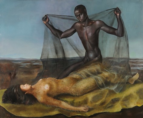 Leonor Fini, Homme noir et Femme singe, 1939
