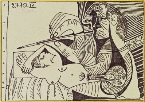 PABLO PICASSO, Le Peinture et son Modèle IV, 1970