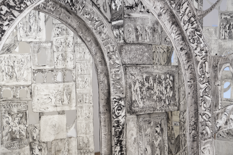 Memory Gates, 2021, Acrylic on cotton, hand-cut