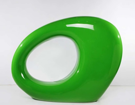 Apple Form, Green enamel on fiberglass