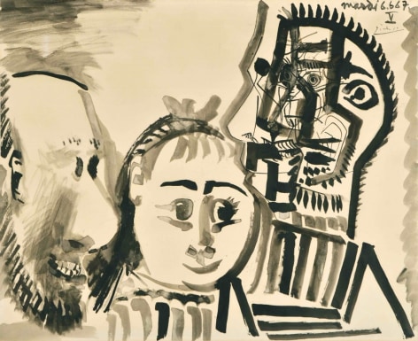 PABLO PICASSO, Trois T&ecirc;tes