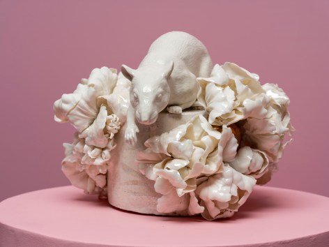 The Hidden Beautiful, 2025, Porcelain, Handbuilt, 22k Gold Detailed