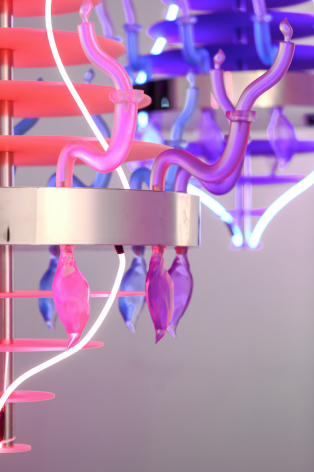 Detailed View of Soheil Rad&#039;s The Crown (Chandelier Series), 2023.&nbsp;