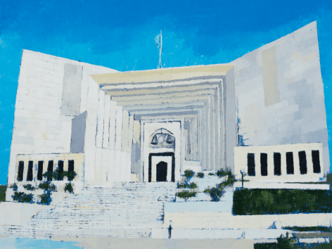 Supreme Court of Pakistan,&nbsp;2017, Oil on canvas