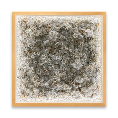 Blooming Light, 2022, Porcelain, 18k Gold Decorated, Lightbox, 100 x 100 x 12 cm / 39.4 x 39.4 x 4.7 in.