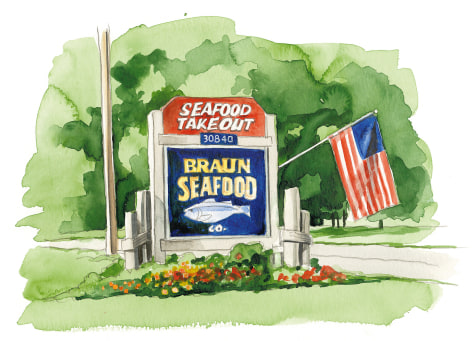 Braun Seafood retail shop in Cutchogue has the freshest fish.
