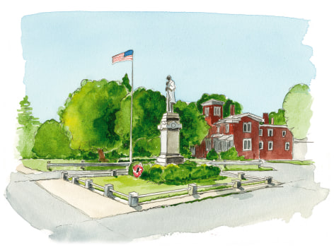Southold Square's Civil War monument, next to the  Legion Hall, celebrates all 83 town citizens who fought for the Union. Of these, 29 died.