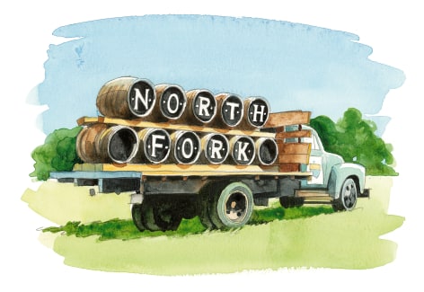 On Cutchogue's North Road, old barrels on a truck celebrate wine made from Pinot Noir, the  &quot;heartbreak grape.&quot; The first grapes planted on Long Island in 1973 were pinot noir, and wine made from them can still be found at Hargrave Vineyard (now &quot;Castello di Borghese&quot;).