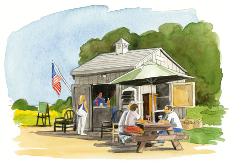 Sherwood Winery in, Mattituck, has a charmingly small  tasting room that sits in the middle of the vineyards.