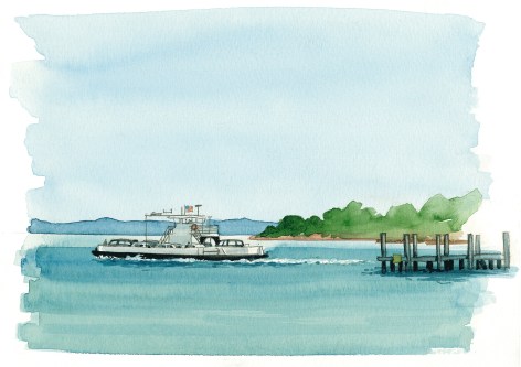 The only way to Shelter Island is via the North Ferry.