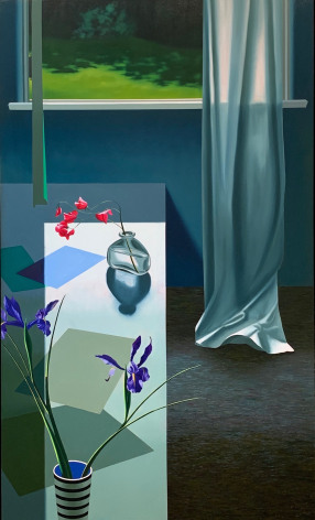 Bruce Cohen Interior with Iris and Sweet Peas, 2020