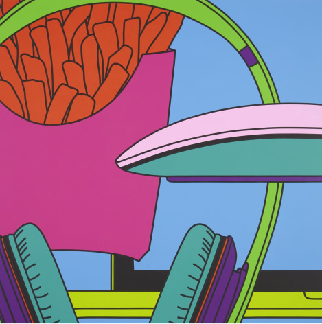 Michael Craig-Martin Untitled (chips and headphones), 2023