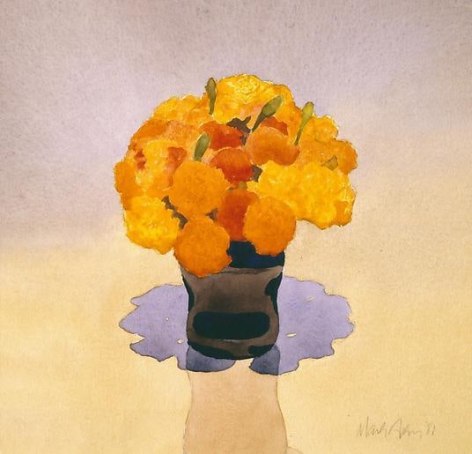 Marigolds in Vase