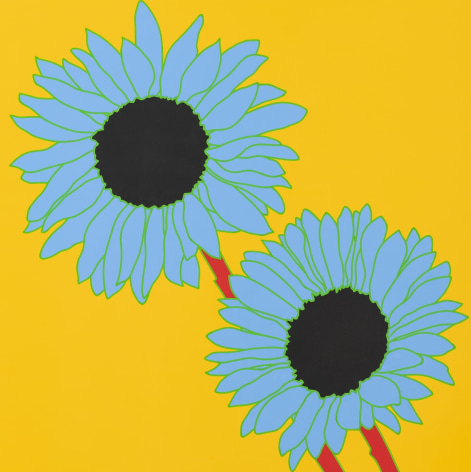 Michael Craig-Martin, Untitled (two sunflowers), 2023