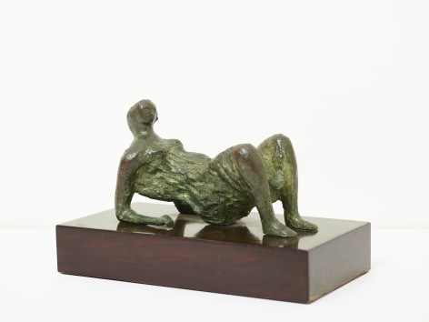 Henry Moore Bronze Sculpture Maquette for Draped Reclining Figure, c. 1952