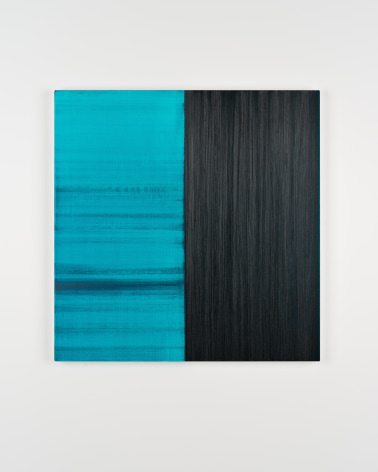 Callum Innes Untitled Lamp Black / Caribbean Turquoise, 2024