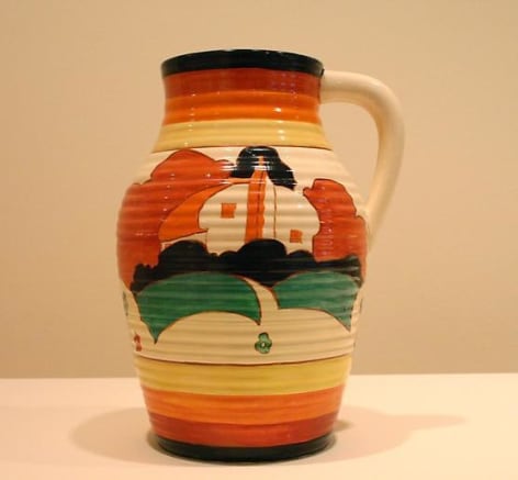 Clarice Cliff Farmhouse single-handed lotus jug