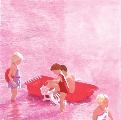 Red Boat Beach, White Suit (Pink)