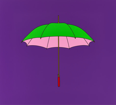 Michael Craig-Martin Untitled (umbrella purple), 2023