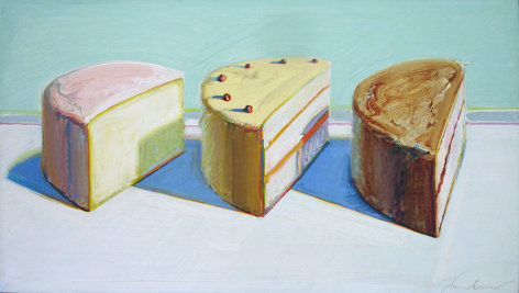Wayne Thiebaud Three Half Cakes, 1966