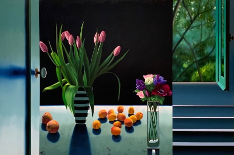 Bruce Cohen Untitled, Interior with Tulips, Apricots and Anemones, 2022