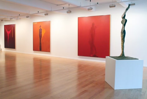 Installation view of Nathan Oliveira: A Memorial Exhibition, 2011