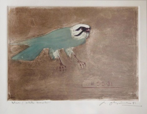 Nathan Oliveira Blue and White Hawk, 1981
