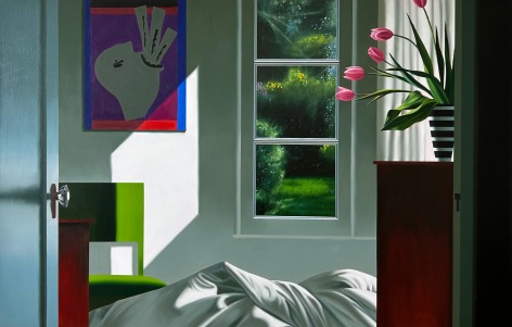 Bruce Cohen Interior with Matisse&#039;s Sword Swallower, and Pink Tulips, 2025