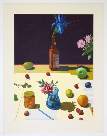 Paul Wonner Study with Fruit and Flowers, 1982