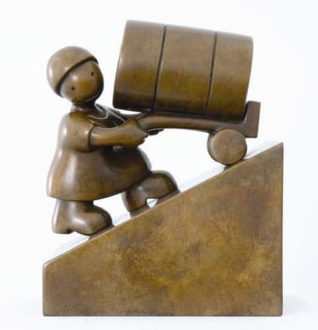 Tom Otterness Woman with Oil Barrel