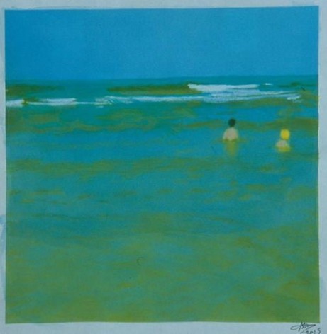 Two Bathers (Blue)
