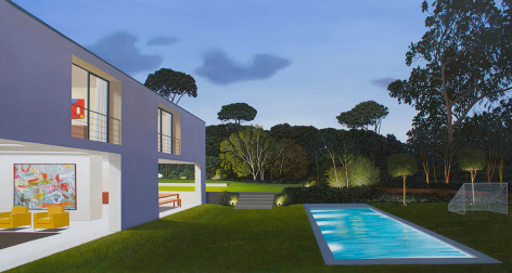 Back Yard, 2017Oil on panel49 x 96 inches