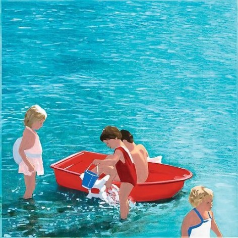 Red Boat Beach, White Suit (Blue)